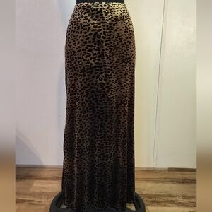 Leopard Print Maxi Skirt